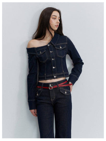 Asymmetric Denim Jacket