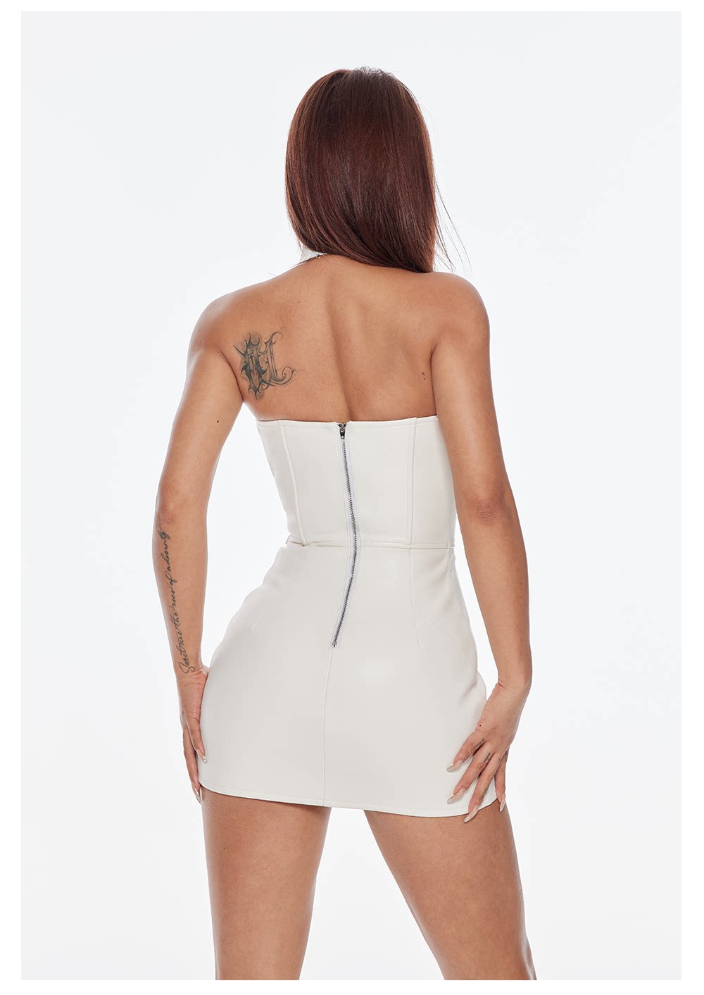 Lace-Up Bodycon Mini Dress