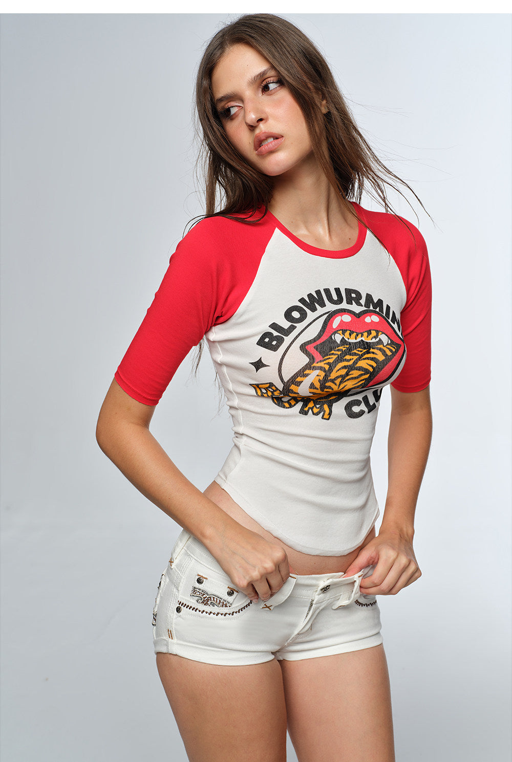Graphic Raglan Slim T-Shirt