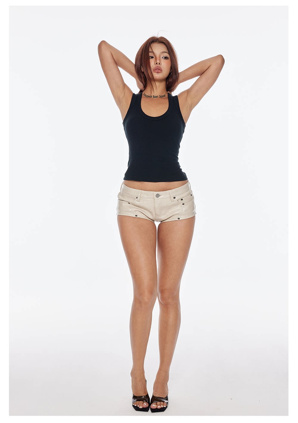 Leather Low-Rise Shorts