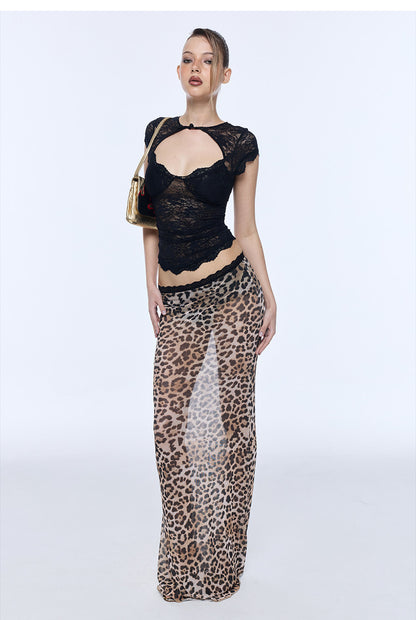 Lace Cutout Slim Top