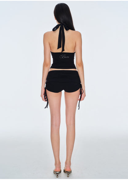 Stud Keyhole Halter Vest