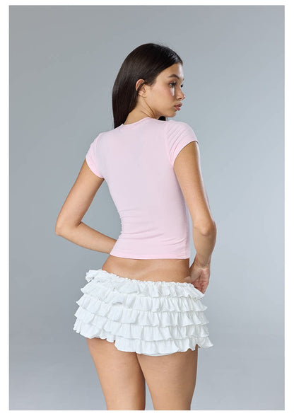 Kitty Keyhole Cropped Tee