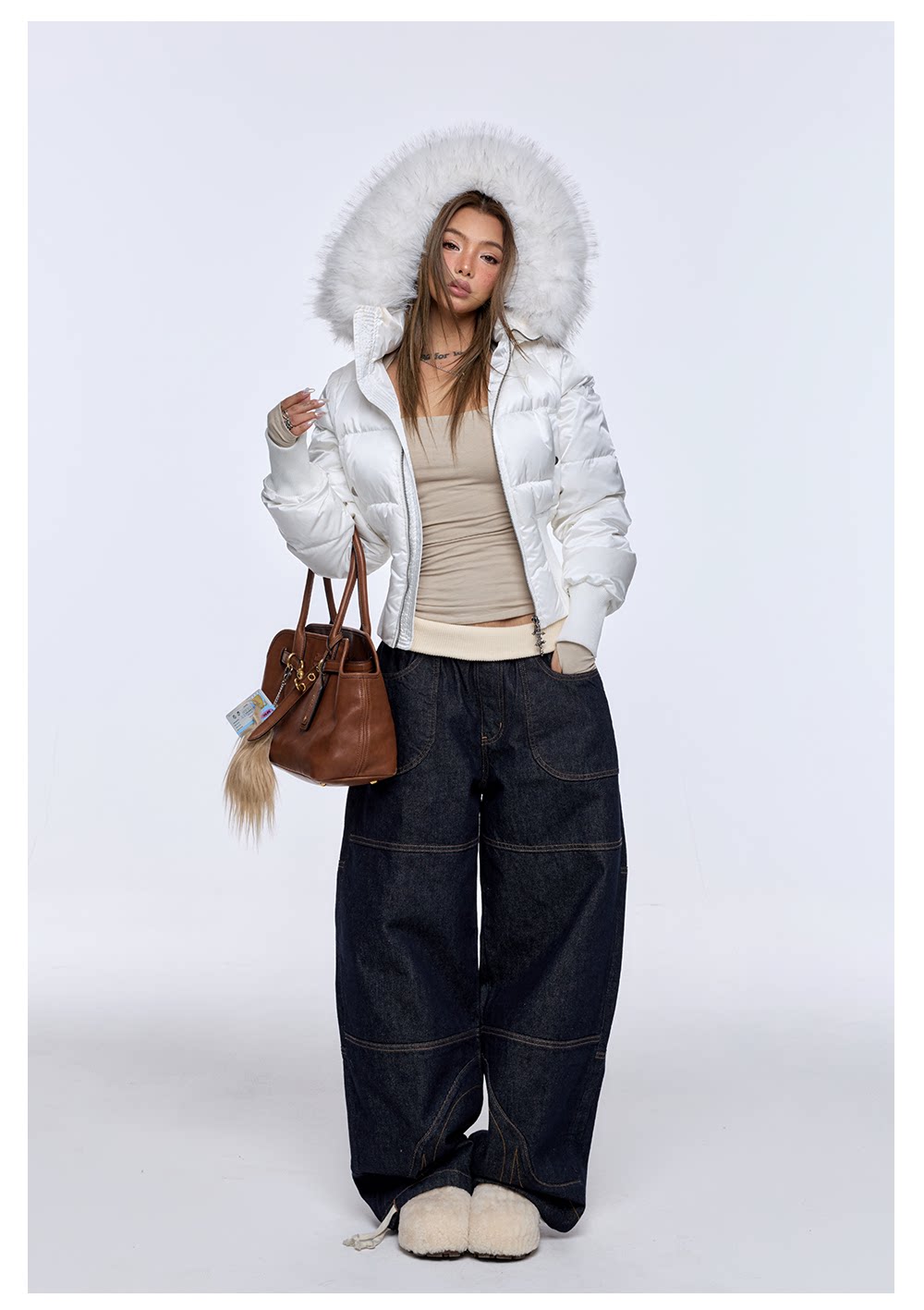 BUM STUDIO Fur Hood Down Jacket – CHINASQUAD