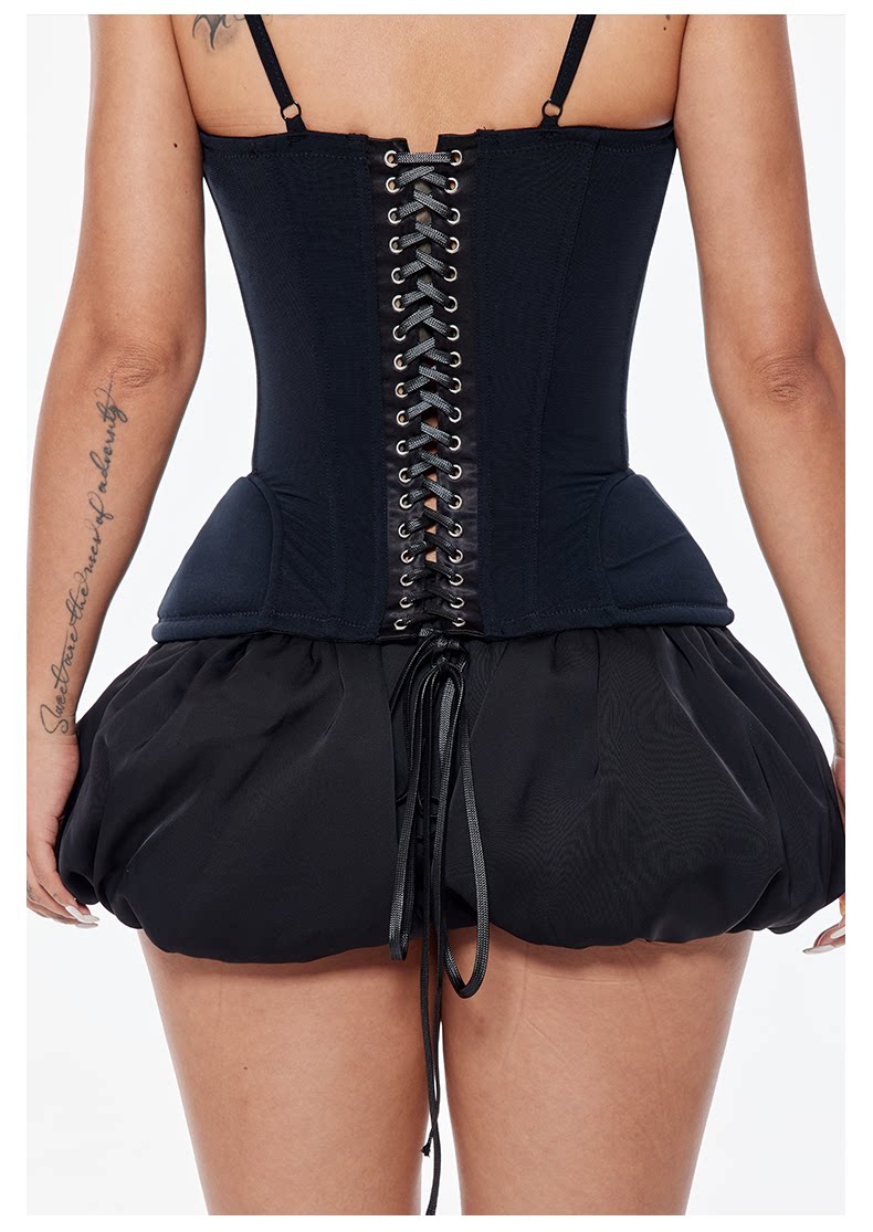 Mesh Corset Crop Bustier