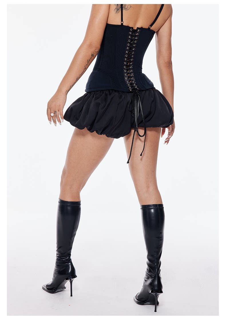 Mesh Corset Crop Bustier