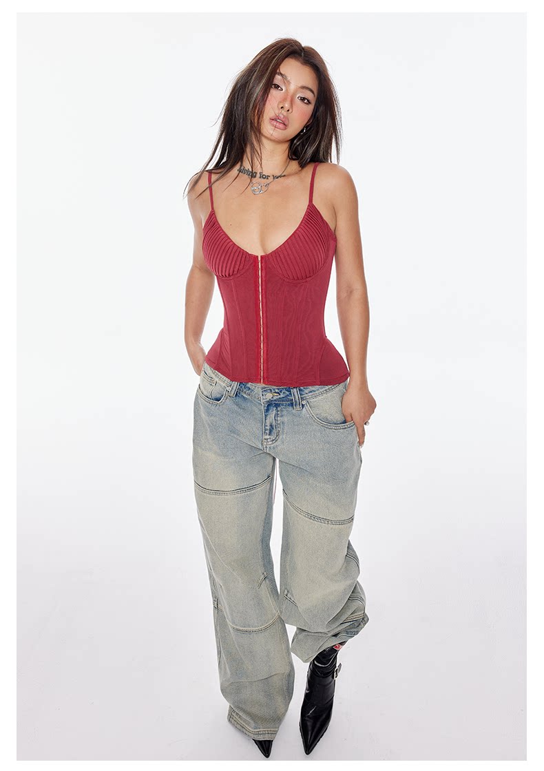 Mesh Corset Crop Bustier