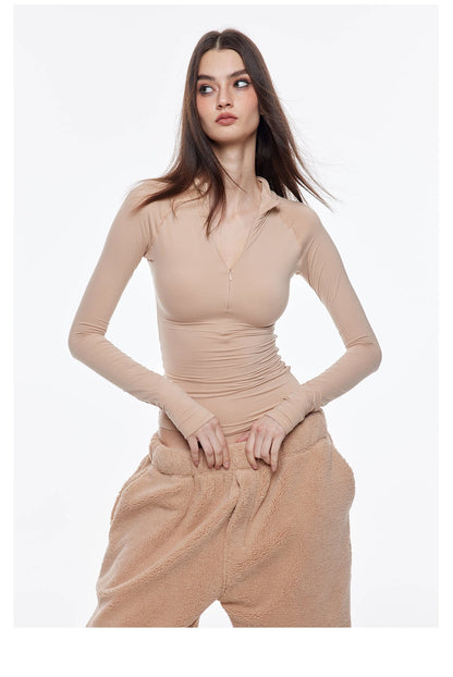 Zip-Front Skin Top