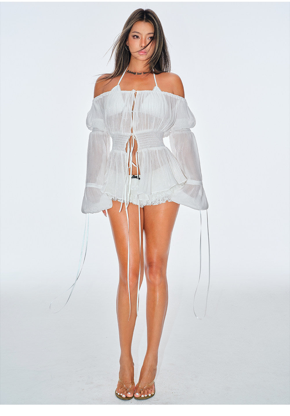 Lace Tulle Short Shorts