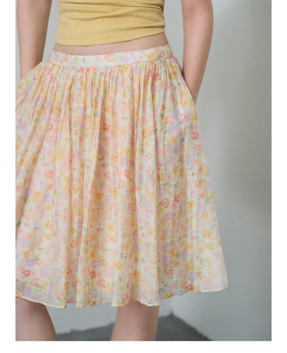 Floral A-Line Skirt