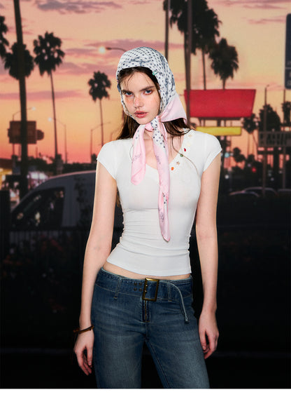 Wide Belt Flared Jeans
