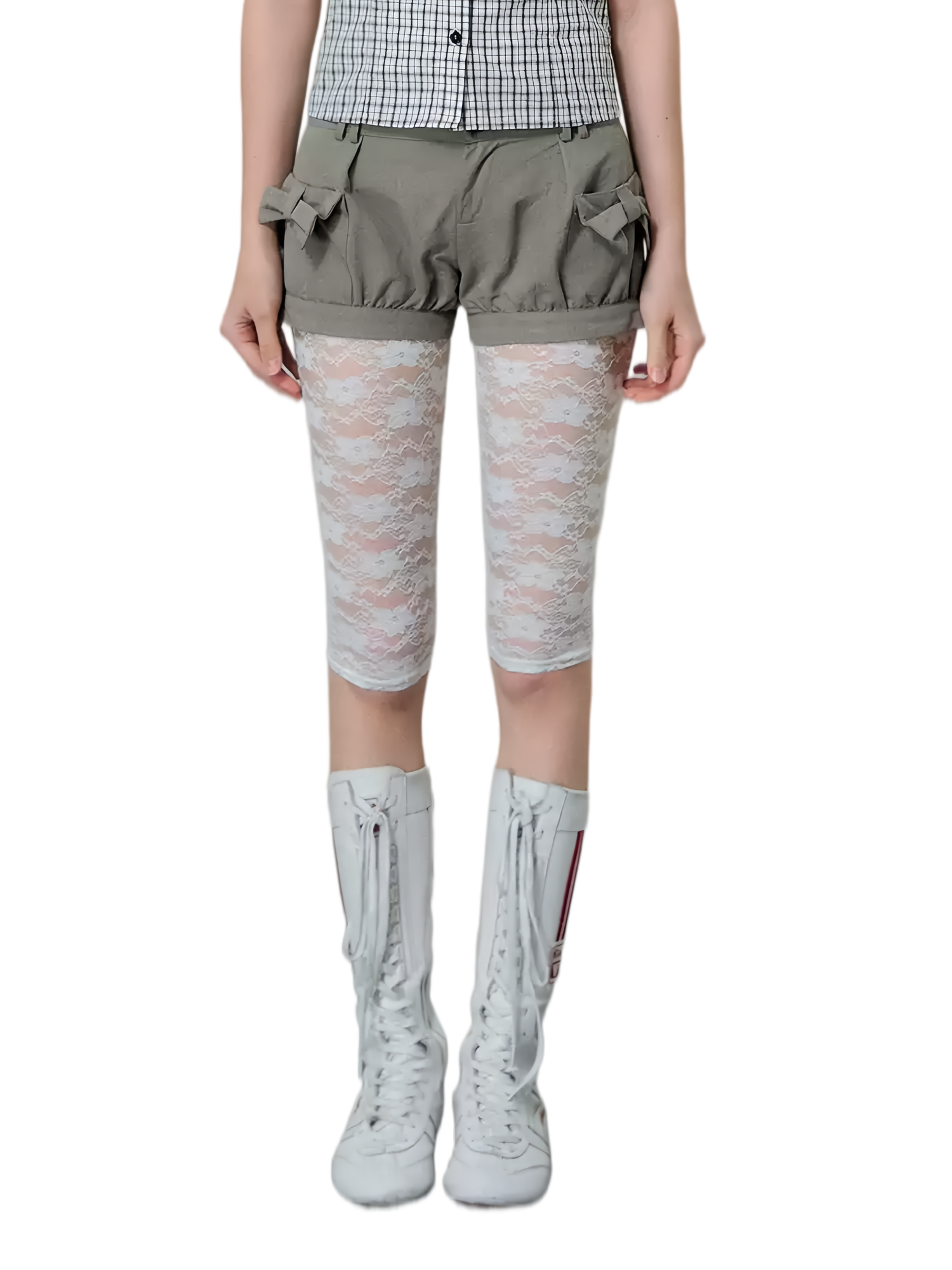 Bubble Hem Bow Shorts