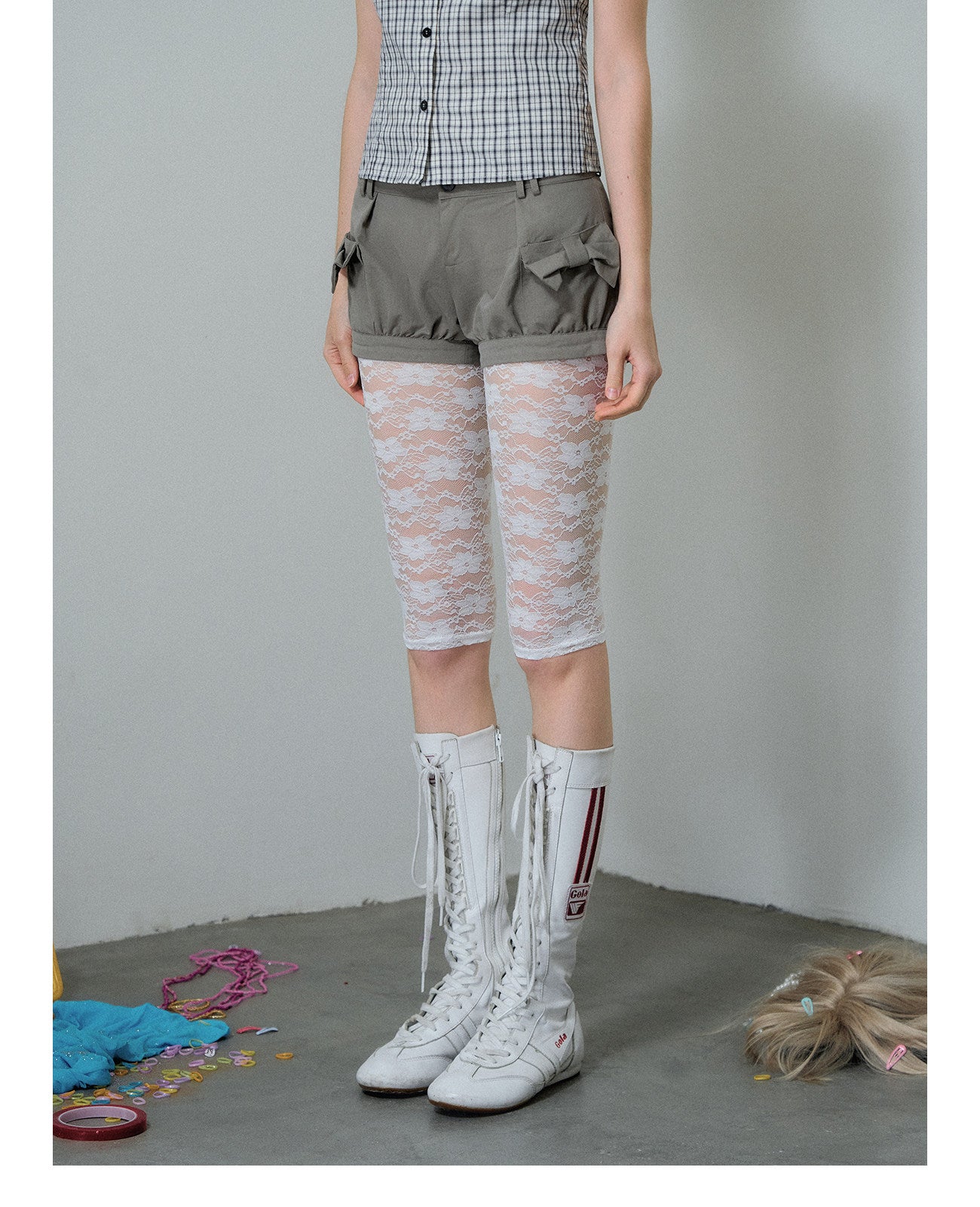 Bubble Hem Bow Shorts