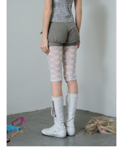 Bubble Hem Bow Shorts