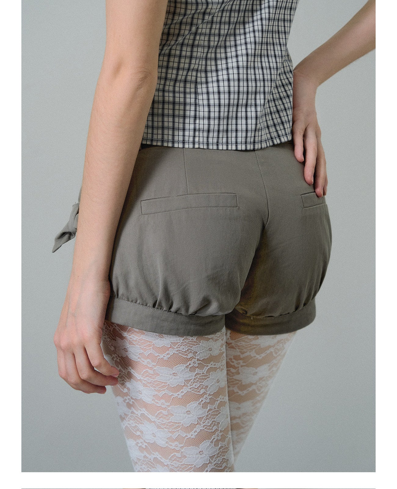 Bubble Hem Bow Shorts