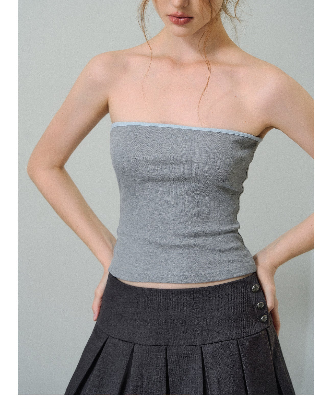 Deconstructed Two-Piece Polo Top