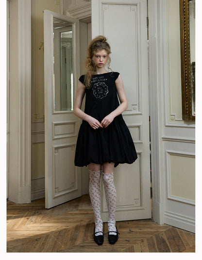 Badge Rhinestone Mini Dress