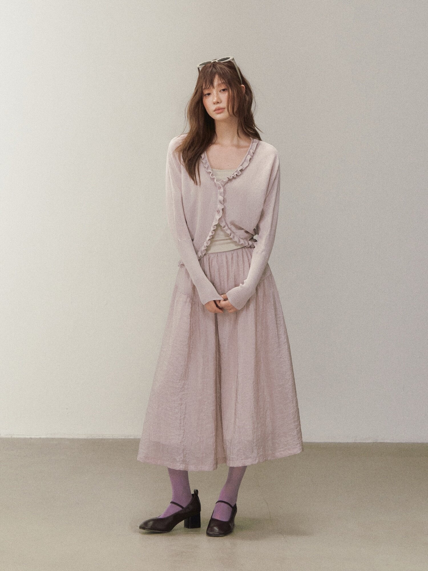 SOMESOWE Ruffle Trim Knit Cardigan – CHINASQUAD