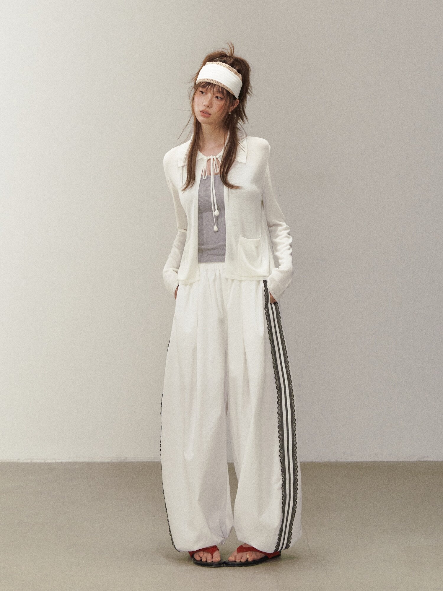 Tie-Front Knit Cardigan
