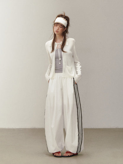 Tie-Front Knit Cardigan