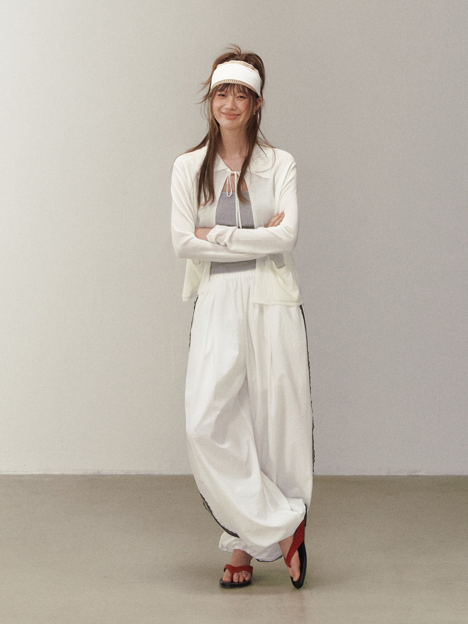 Tie-Front Knit Cardigan
