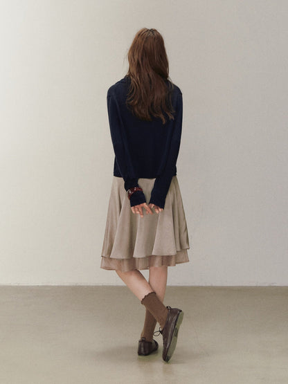 Tie-Front Knit Cardigan