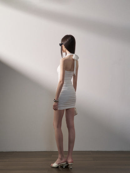 Rhinestone Ruched Bodycon Dress