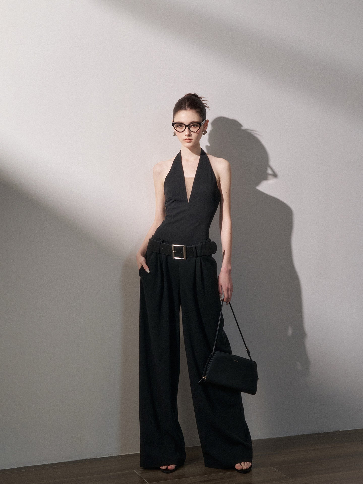 Halter V-Neck Jumpsuit