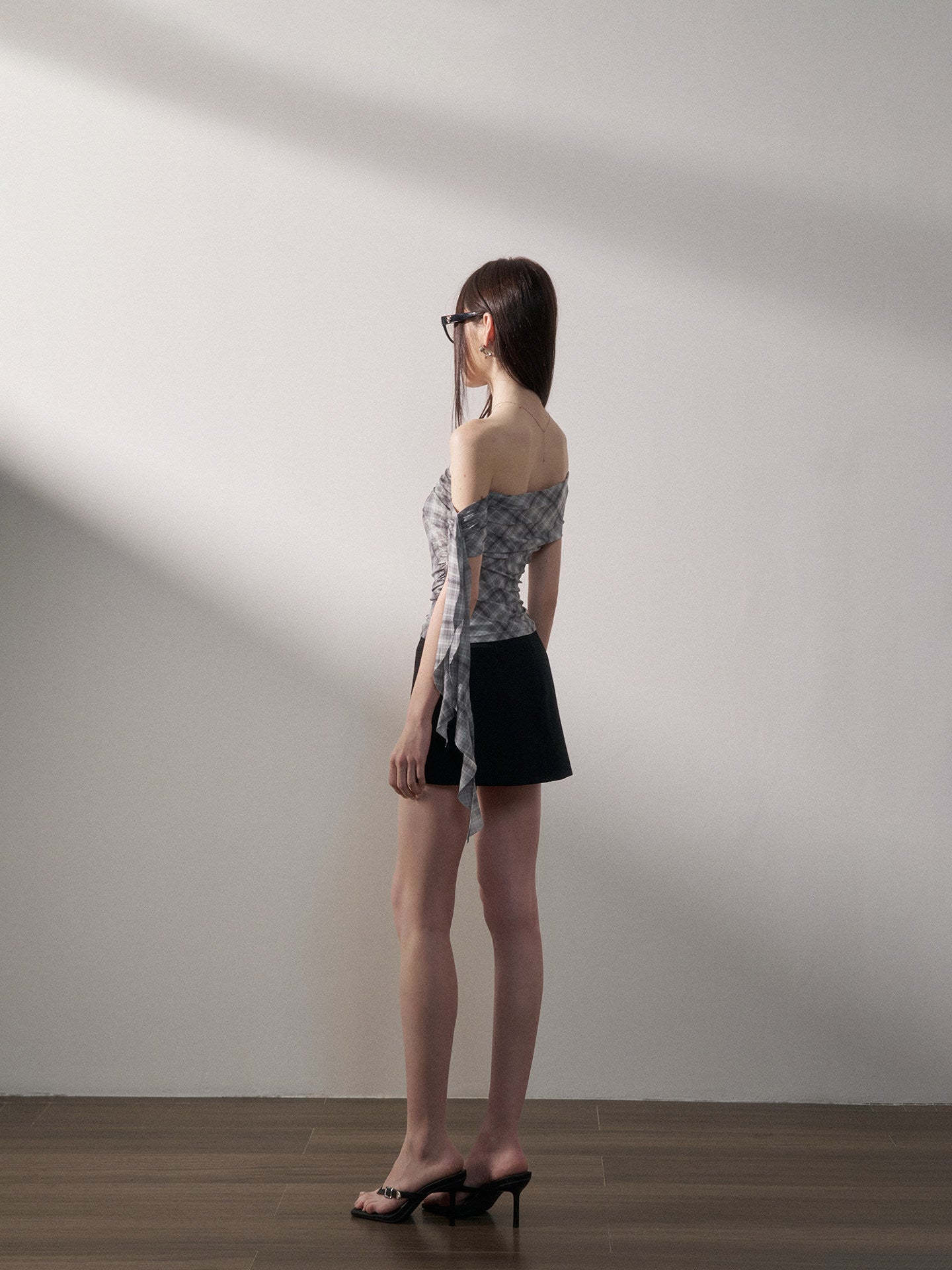 Low-Waist Plaid Mini Skirt