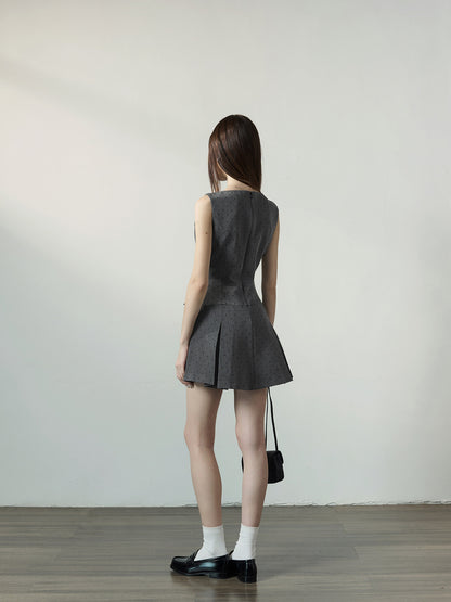 Polka Dot Vest Dress