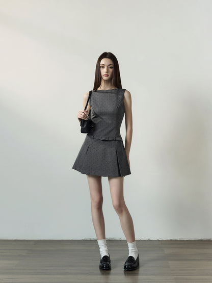 Polka Dot Vest Dress
