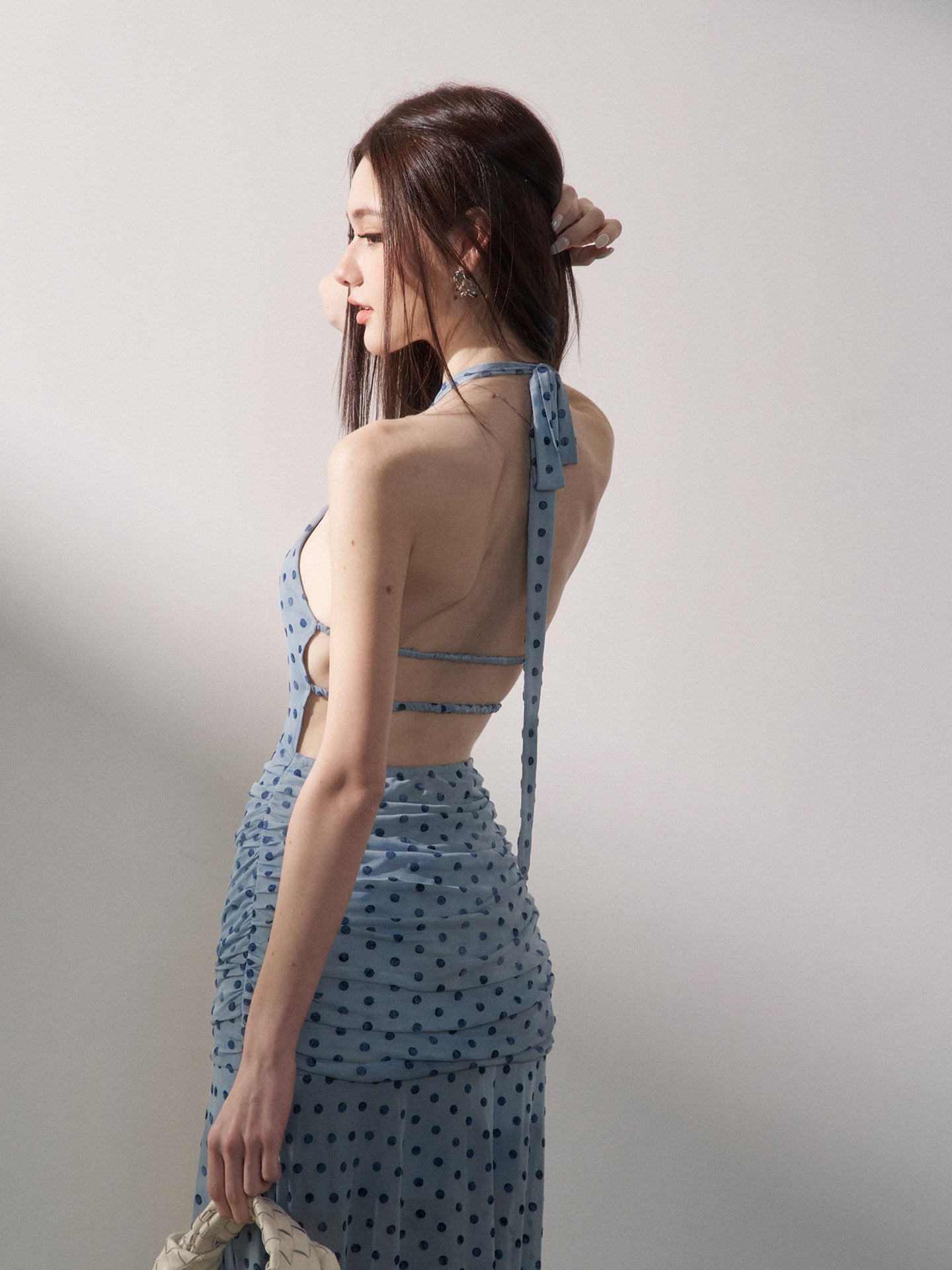 Polka Dot Backless Dress