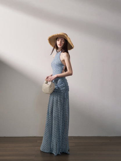 Polka Dot Backless Dress