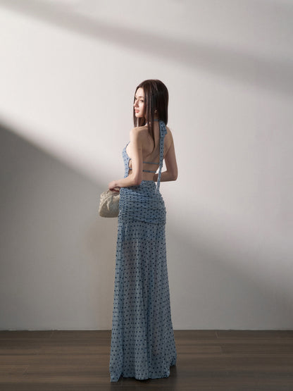 Polka Dot Backless Dress