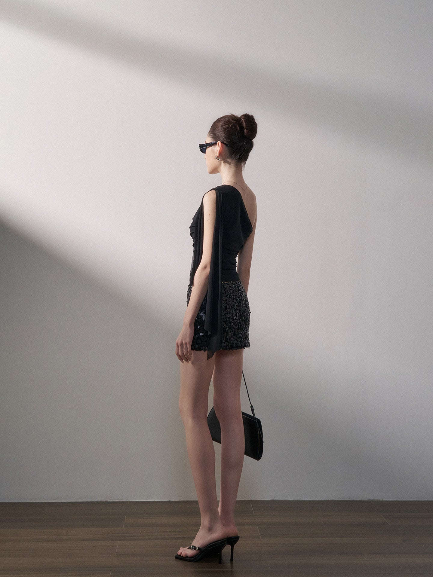 One-Shoulder Ruched Set
