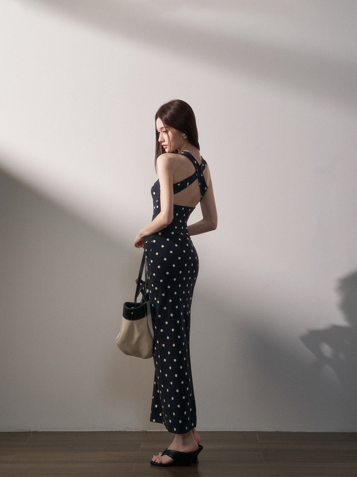Polka Dot Twist-Knot Dress