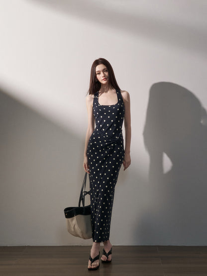 Polka Dot Twist-Knot Dress