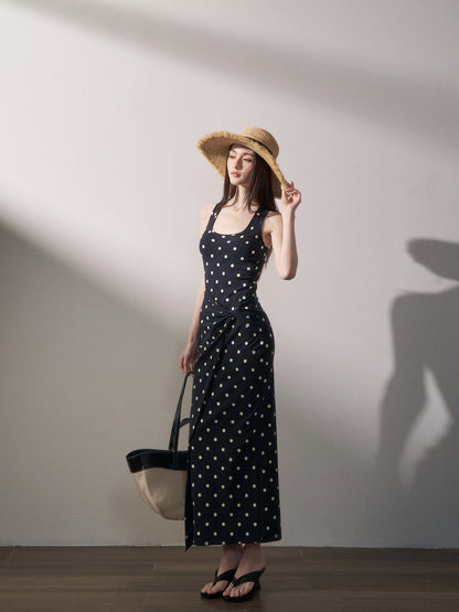 Polka Dot Twist-Knot Dress