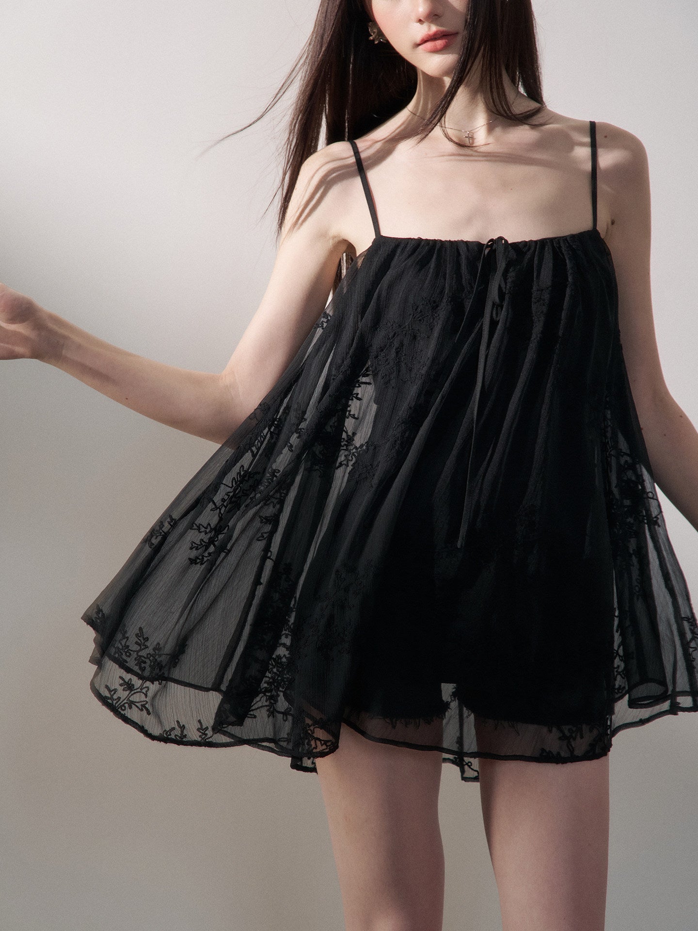 Sheer Chiffon A-Line Cami