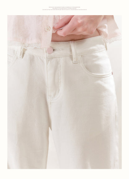 Lyocell Cotton Straight Jeans