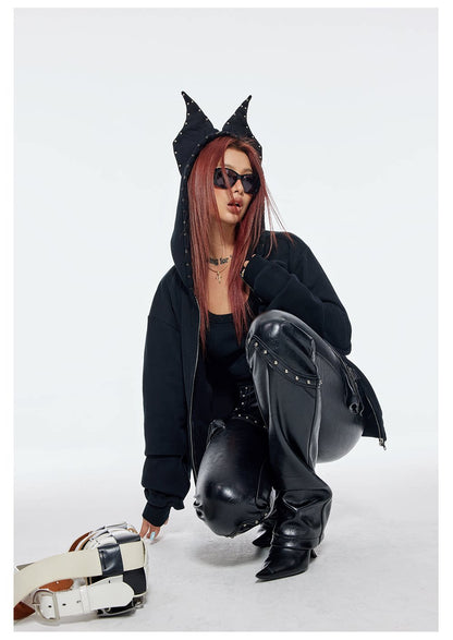 Devil Ear Zip Hoodie