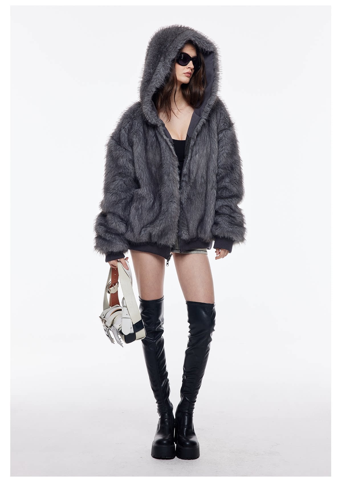 Reversible Faux Fur Hoodie