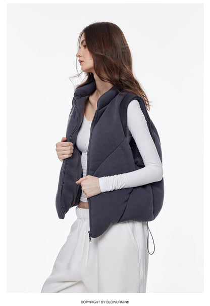 Fur Trim Hooded Vest
