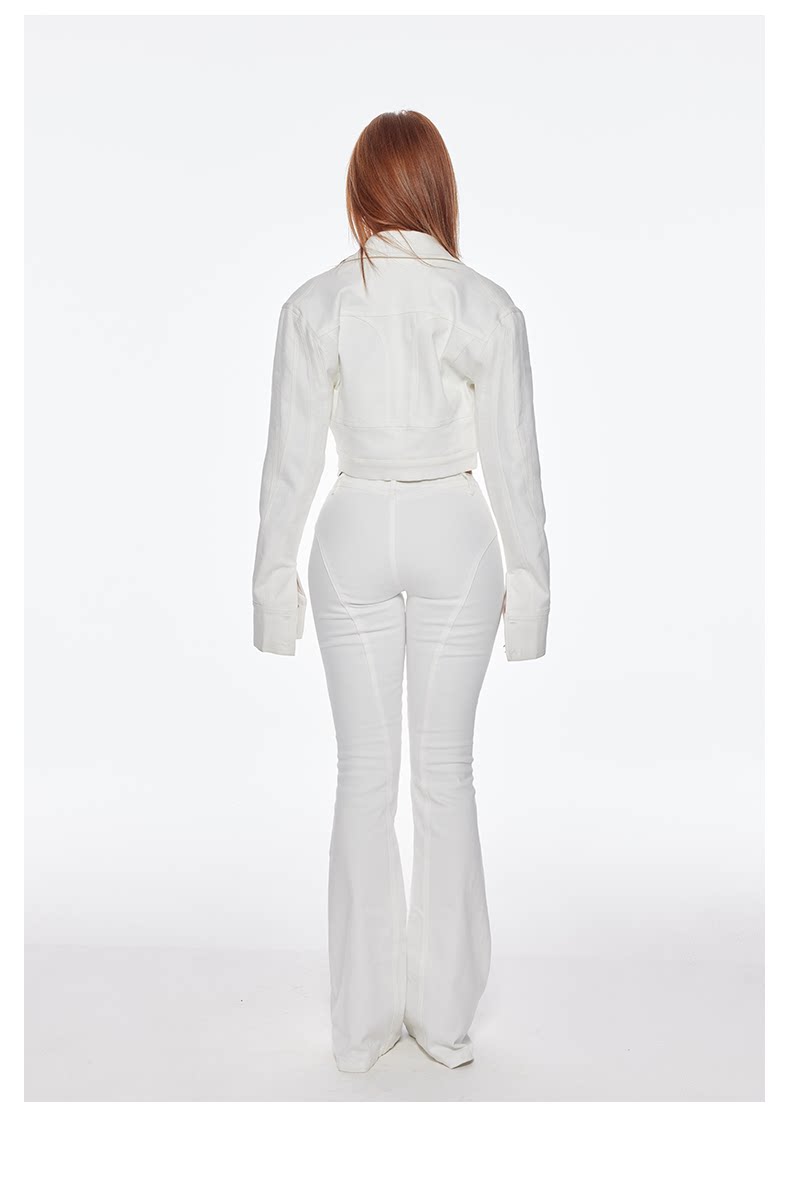 Panelled Cropped Denim Jacket