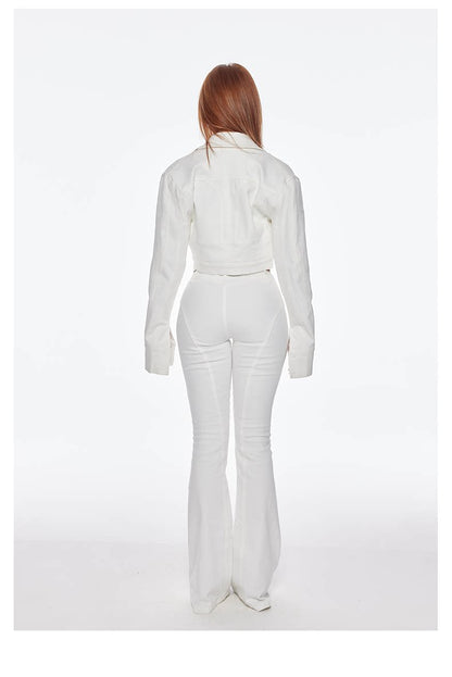 Panelled Cropped Denim Jacket
