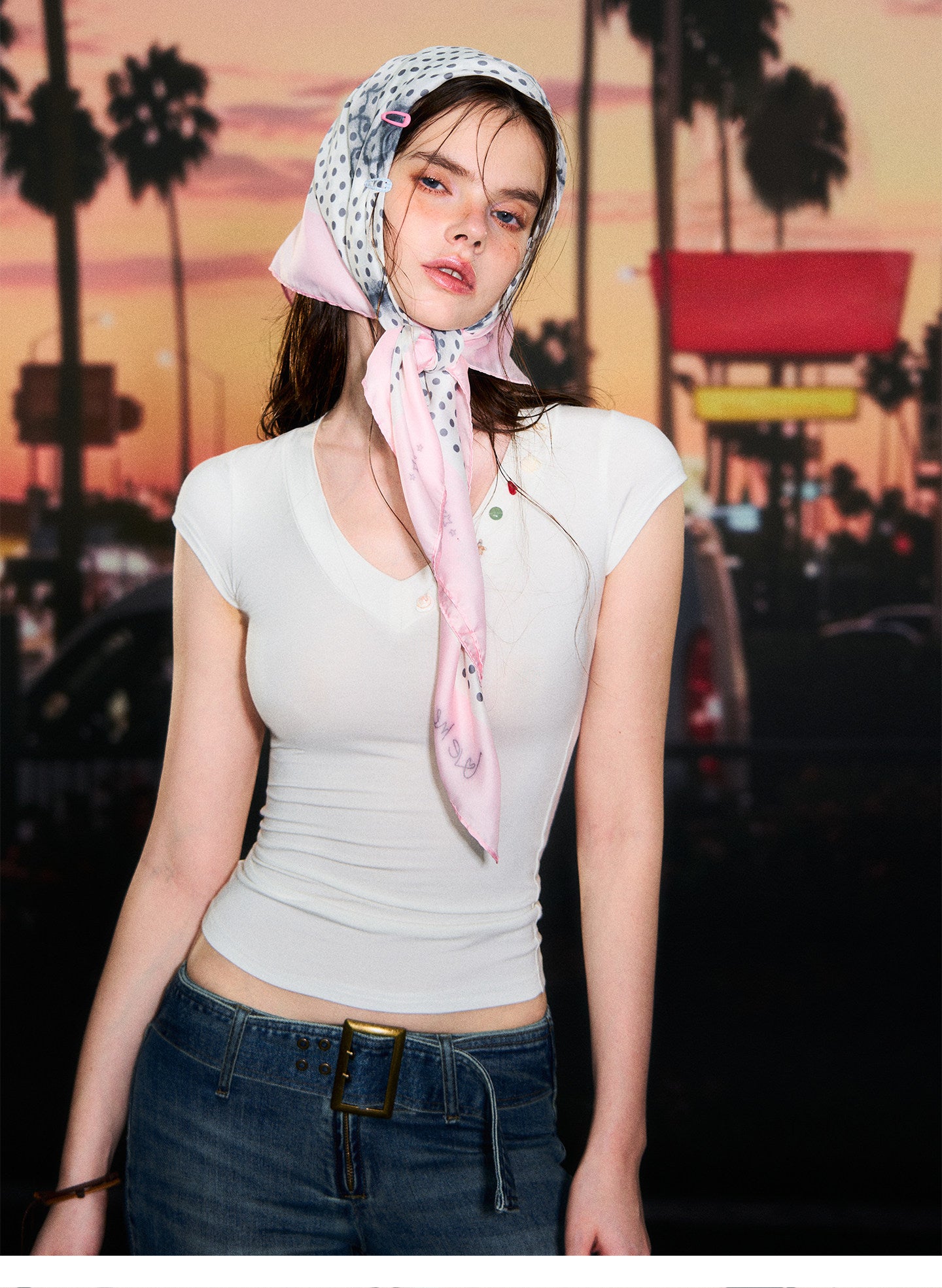 Deep V-Neck T-Shirt