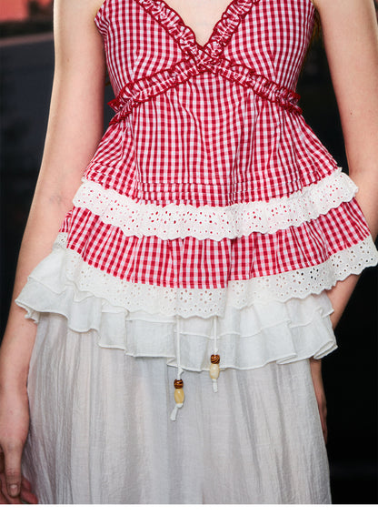 Eyelet Tie Cami Top