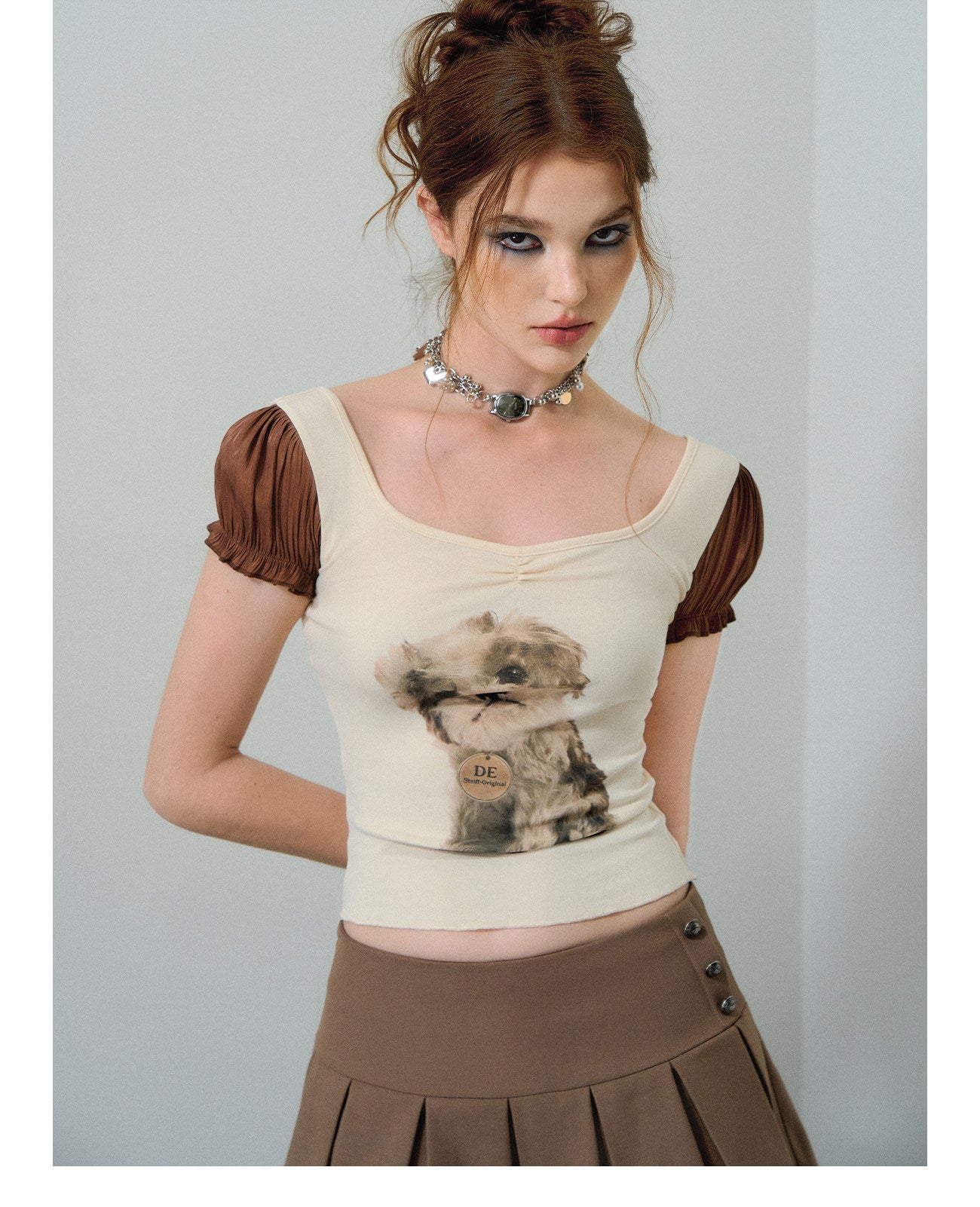 Knitted Square Neck Tee