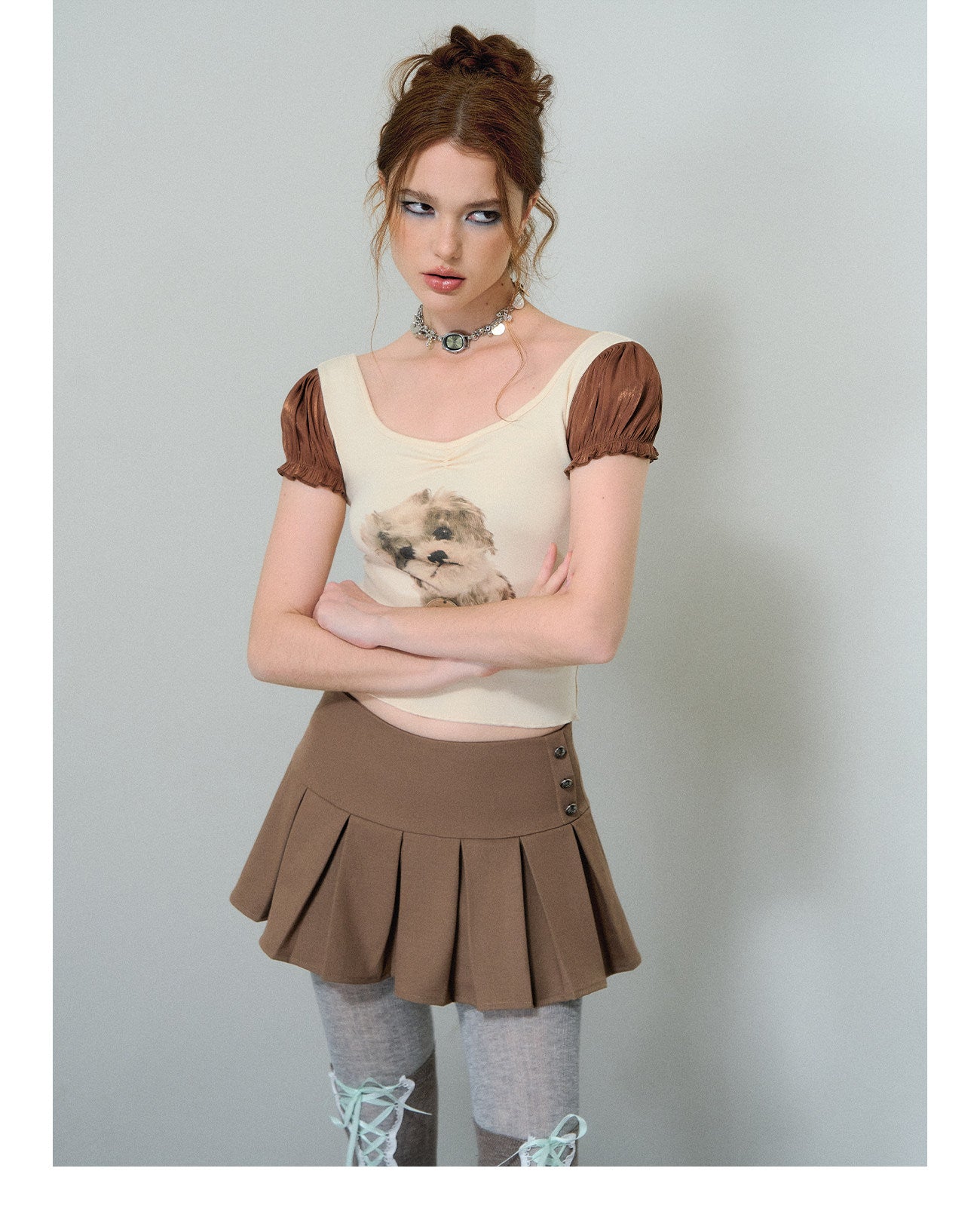 Knitted Square Neck Tee