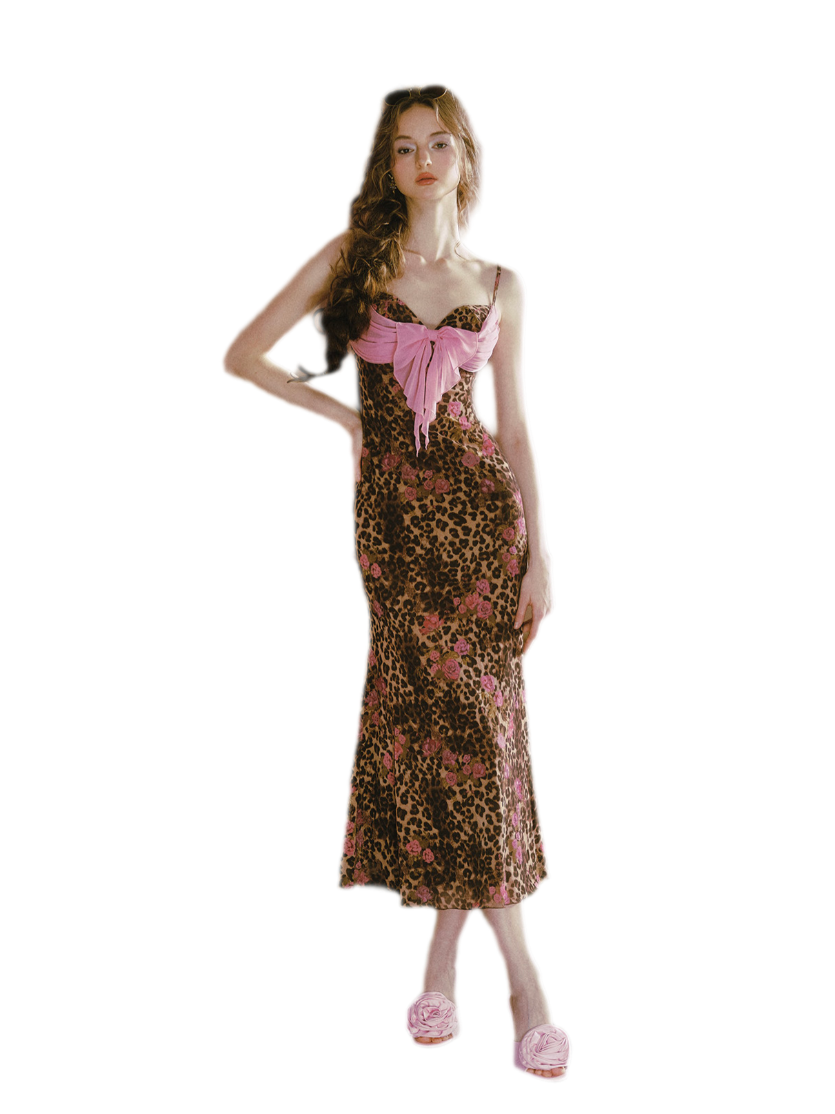 Leopard Print Fishtail Cami Dress